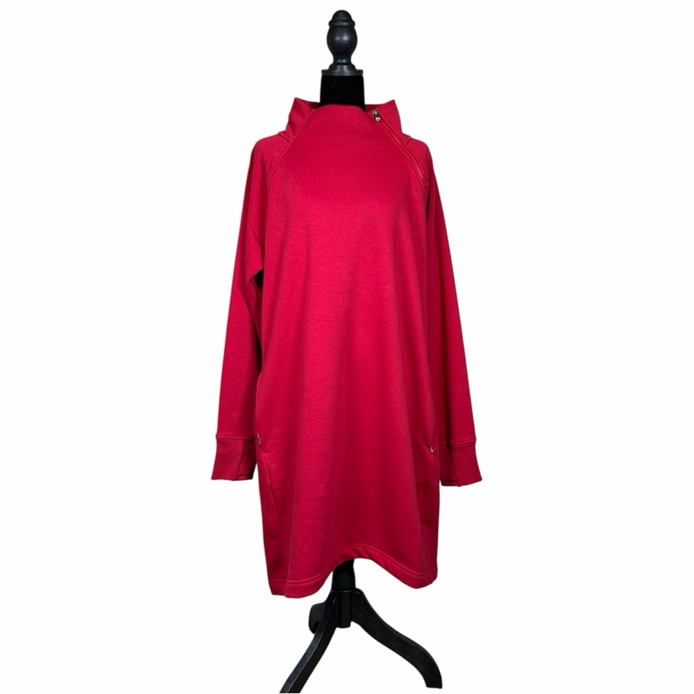 Athleta Vibrant Red Pullover Top